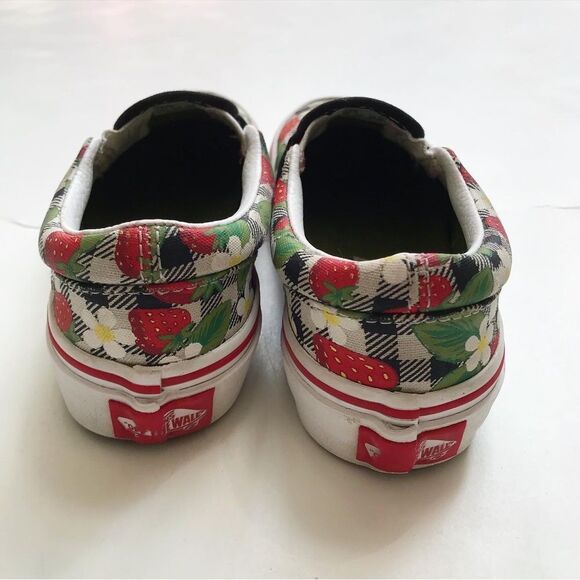 Vans strawberry print slip on sneakers VGUC size 13 kids: - Picture 7 of 8